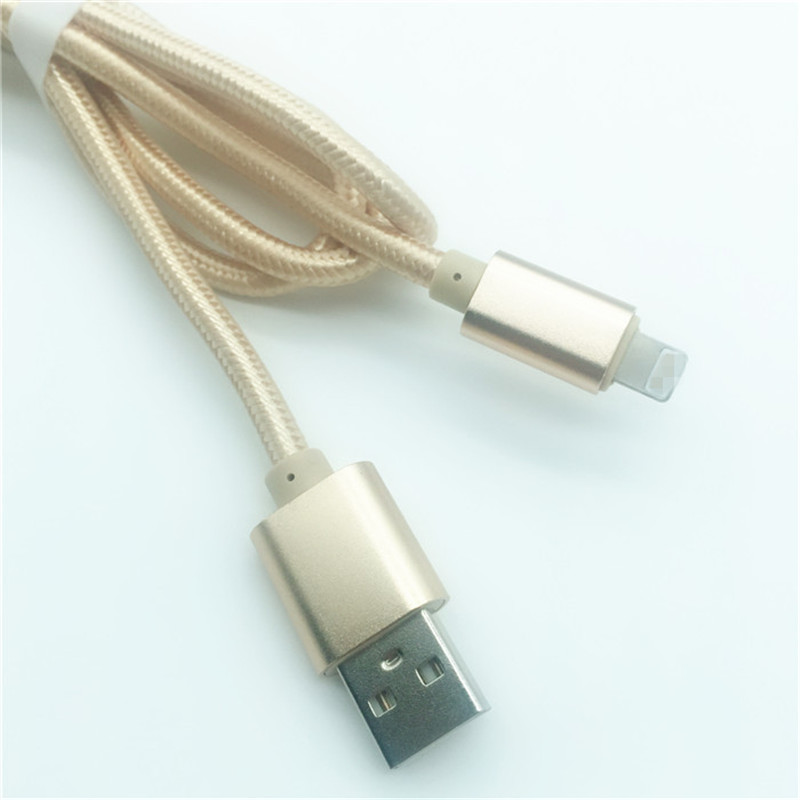 KPS-1005CB 8PIN Vânzare la cald 1M împletit nylon 2.4A încărcare rapidă a cablului de date USB